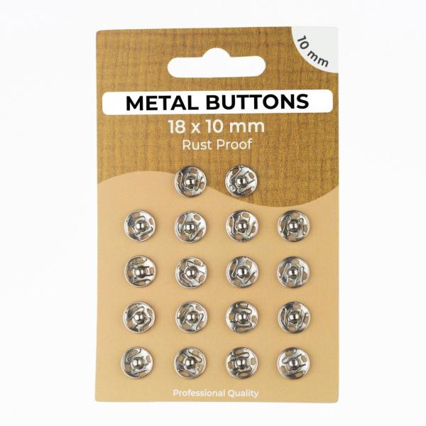Annähdruckknöpfe silber Ø 10mm
